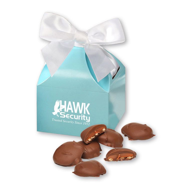 Pecan Turtles in Robins Egg Blue Gift Box #ESCT123