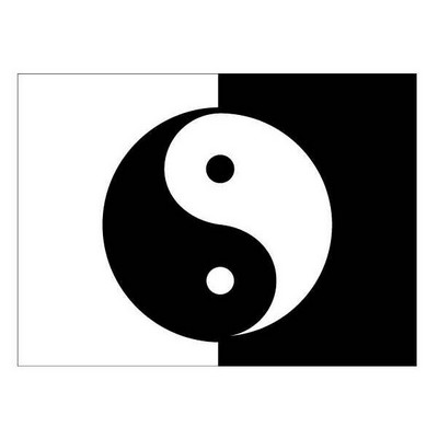 Yin Yang Metal Photo Magnet (2.5"x3.5")