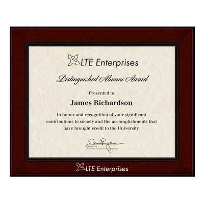 Williamsburg Mahogany 8½" x 11" Certificate Frame