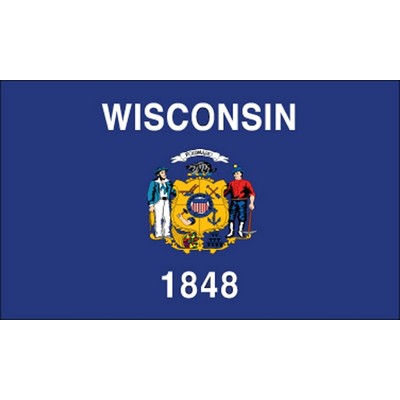 Wisconsin State Flag (3'x5')