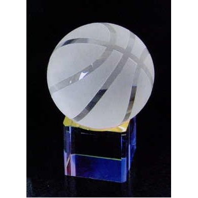 Optic Crystal Basketball Award w/Base