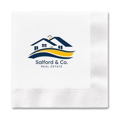 1-Ply White Beverage Napkin