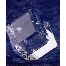 Crystal Standing Cube Paper Weight (2 3/8"x2 3/8"x2 3/8")