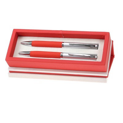 Red Ball Pen and Pencil Set