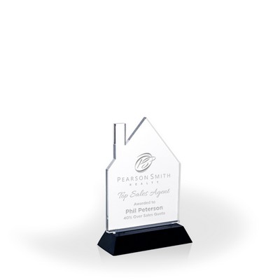 Homestead Award with Black Wood Base, Medium - Engraved