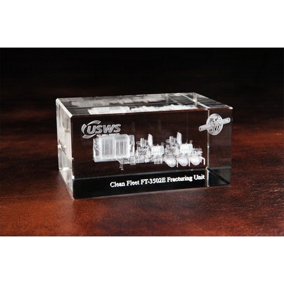 Crystal Standard Rectangle Award (2 3/8"x4 3/4"x3 1/8")