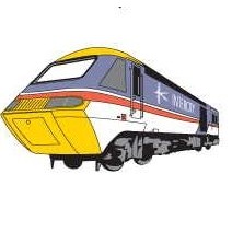 Modern Train Lapel Pin