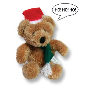 Talking Santa Bear Plush Stuffed Animal