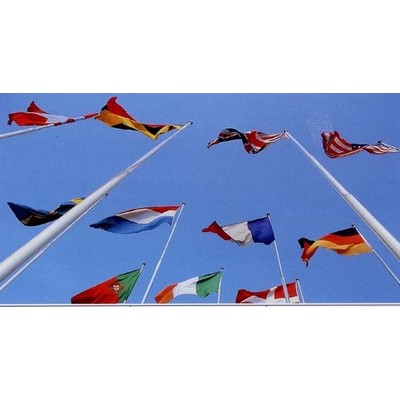 25' Outdoor Aluminum Flagpole W/ Revolving Truck Halyard