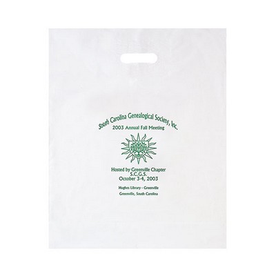 Patch Handle Reinforced Die Cut Plastic Bag (16"x18"x4")