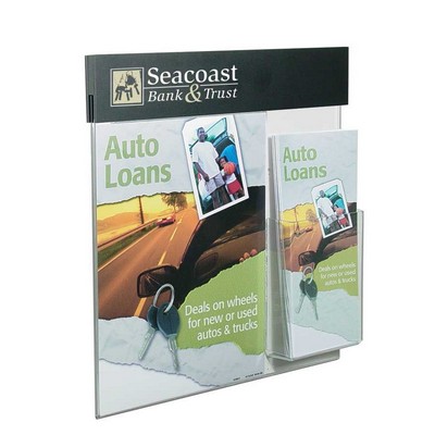 Poster Frame w/2" Header & Brochure Holder (8 1/2W x 11H)