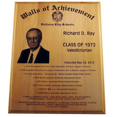 12" Solid Wood Recognition Plaques