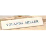 10" White Genuine Marble Executive Name Block