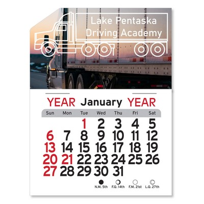 Adhesive Peel-N-Stick® Calendar - Semi-Truck