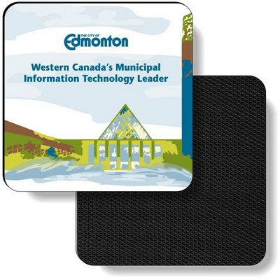 .094" Premium Coaster with Rubber Bottom, Square (3.5"x3.5"), Full Color