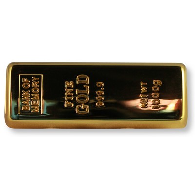 4 GB Gold Bar Style Flash Drive