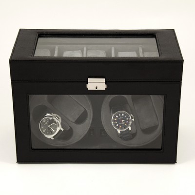 Watch Winder - Black Leather