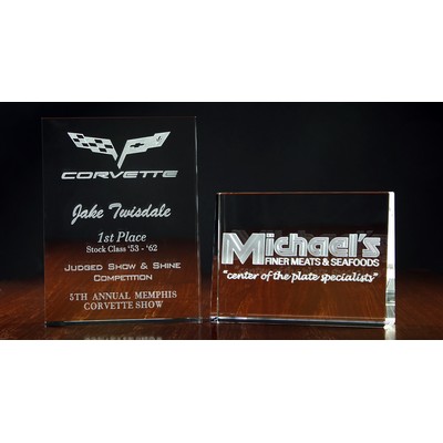 Crystal Wedge Award (5"x7"x1 3/8")