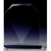 8½" Optic Crystal Faceted Diamond Award