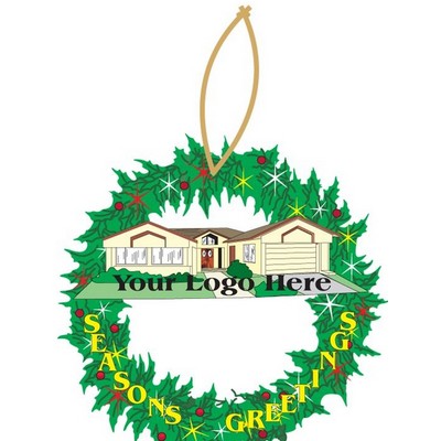 House Executive Wreath Ornament w/ Mirrored Back (3 Square Inch)