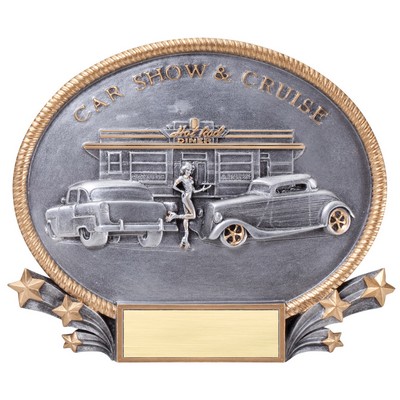 Show & Cruise 3D Oval Resin Awards -Large - 8-1/4" x 7" Tall