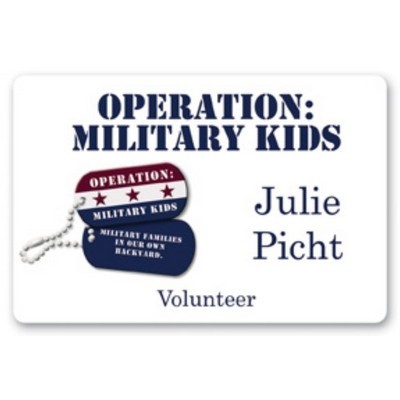 Laminated Personalized Name Badge (2.5"x3.75") Rectangle