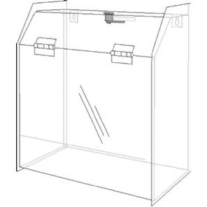 Locking Ballot/ Suggestion Box W/ Ad Holder