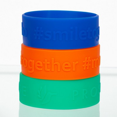 1" Embossed Silicone Wristband