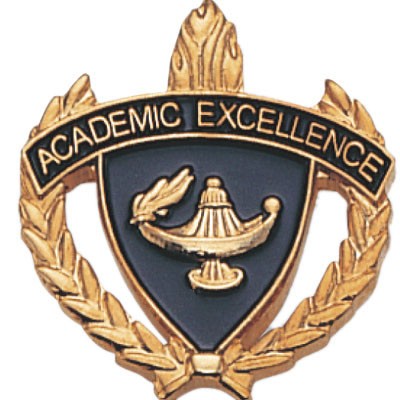 1" Enameled Academic Excellence Award Pin