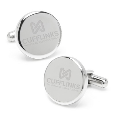 Stainless Steel Round Infinity Cufflinks