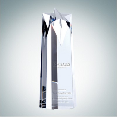 Star Optical Crystal Obelisk Award (Large)