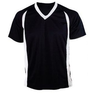 Adult Cool Mesh V-Neck Soccer Jersey w/Contrasting Panel & Neck Trim