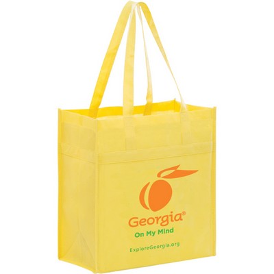 Heavy Duty Grocery Bag w/ Poly Board Insert & 1 Color Imprint (13"x10"x15")