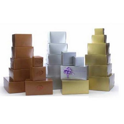 Metallic Colors on White 2 Piece Lock Corner Box (12"x12"x5.5")