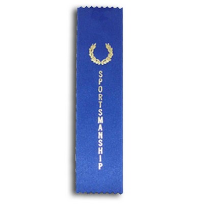 Sportsmanship Standard Stock Ribbon w/ Pinked Ends (2"x8")