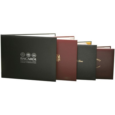 Panoramic Short Side Hinge Padded Certificate Covers (8"x10")