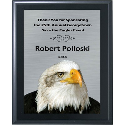 Classic Solid Black Award Plaque 10 1/2"x13"