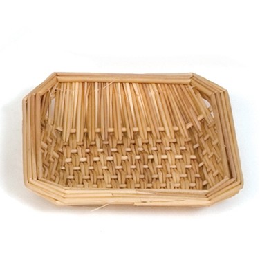 Square Wicker Basket (6"x6"x1")