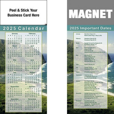 Peel & Stick Full Color Calendar Magnet (3 1/2"x8 1/2")