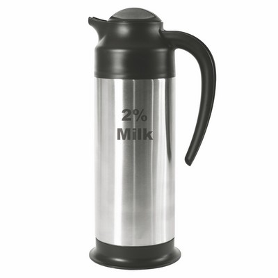 SteelVac™ 1.0 Liter Etched Footed Creamer Carafe (2% Milk)