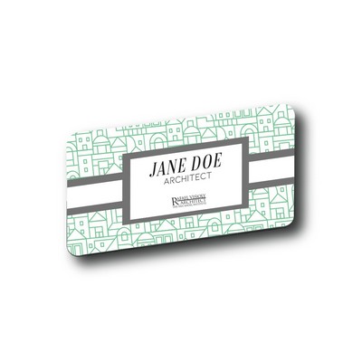 White Aluminum 1.5" x 3" Name Tags