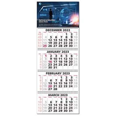 4 Month to View Wall Calendar