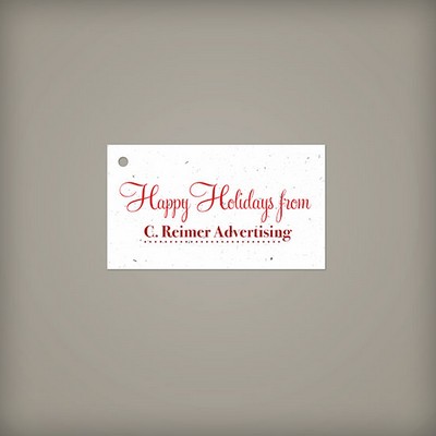 2 Sided Wide Plantable Holiday Tag