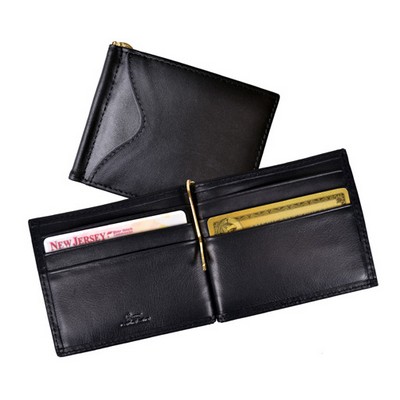 Money Clip Credit Card Wallet in Genuine Leather