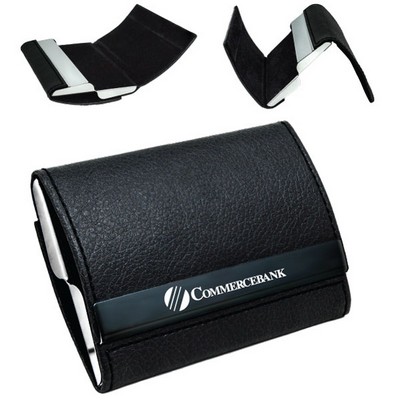 Double Sided Two Compartment Business Card Holder