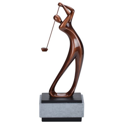 14" Bronze Modern Male Golf Resin Award