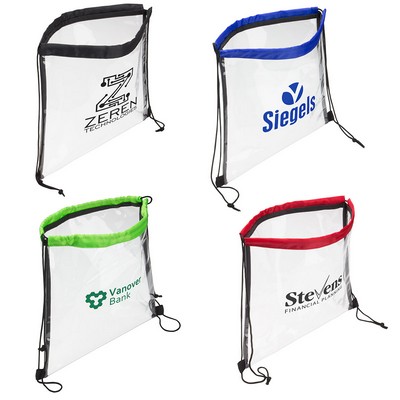 Clear Vinyl Bag with Drawstring