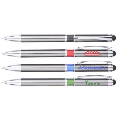 Aluminum Stylus Pen w/ Contrast Center Band