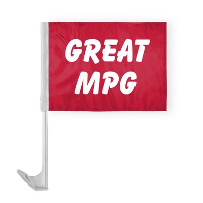 Great MPG Car Flags 12x16 inch