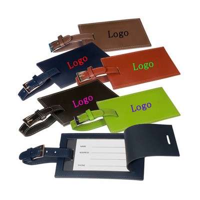 Leather Luggage Tag W/ Name Card